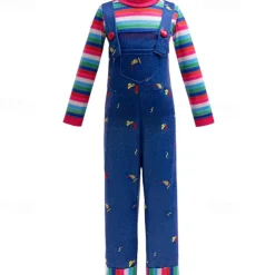 Chucky Scary Doll Halloween Costume Jumpsuit Scary Costume Kid's Girls' Carnival Party Easy Halloween Costumes Dress Up