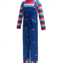 Chucky Scary Doll Halloween Costume Jumpsuit Scary Costume Kid's Girls' Carnival Party Easy Halloween Costumes Dress Up