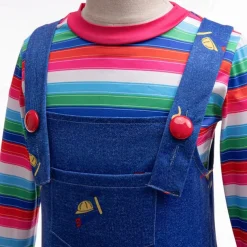 Chucky Scary Doll Halloween Costume Jumpsuit Scary Costume Kid's Girls' Carnival Party Easy Halloween Costumes Dress Up