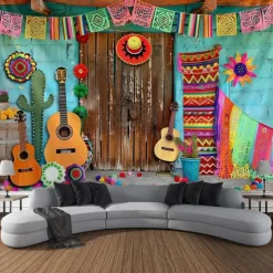 Cinco de Mayo Mexican Hanging Tapestry Wall Art Large Tapestry Mural Decor Photograph Backdrop Blanket Curtain Home Bedroom Living Room Decoration