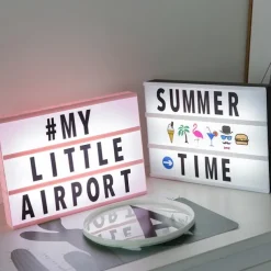 Cinema Light Box with 119 Letters Symbols A4 Size Cinematic Light Up Sign Personalized DIY LED Letter Lamp for Chirstmas Photo Shoots Birthday Party Home Decor