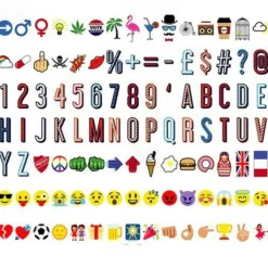 Cinema Light Box with 119 Letters Symbols A4 Size Cinematic Light Up Sign Personalized DIY LED Letter Lamp for Chirstmas Photo Shoots Birthday Party Home Decor