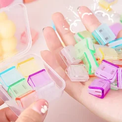 Clam Clip 6Pcs Binder Clips Small Transparent Multifunctional Push Clip For Fixing Paper Desk Office Home School, Back to School Gift