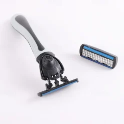 Classic 3-Piece Metal Double Edge Eco Safety Razor Long Handle Wet Shaving Kit for Men Women with 6 Platinum Blades