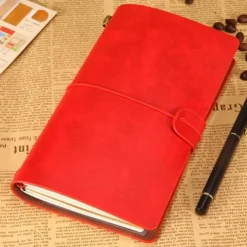 Classic Retro PU Leather Travel Notebook Personalized Journal Spiral Ring Binder Diary Notepad, Back to School Gift