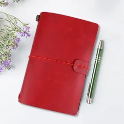 Classic Retro PU Leather Travel Notebook Personalized Journal Spiral Ring Binder Diary Notepad, Back to School Gift