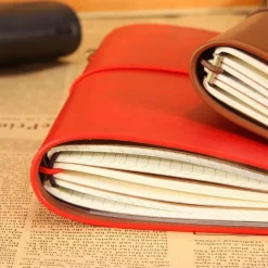 Classic Retro PU Leather Travel Notebook Personalized Journal Spiral Ring Binder Diary Notepad, Back to School Gift