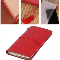 Classic Retro PU Leather Travel Notebook Personalized Journal Spiral Ring Binder Diary Notepad, Back to School Gift