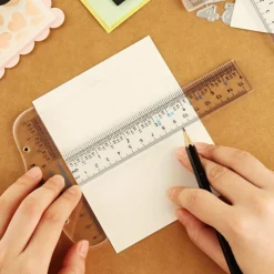 Clear Acrylic T-Square Ruler Crafting and Precision Drawing 6 inch Clear Measuerments Ruler Handtool