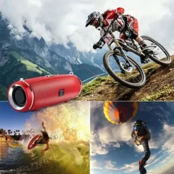 Clear Stereo Sound Professional IPX7 Waterproof Outdoor HIFI Column Speaker Wireless Bluetooth Speaker Subwoofer Sound Box Support FM Radio TF Mp3 Player