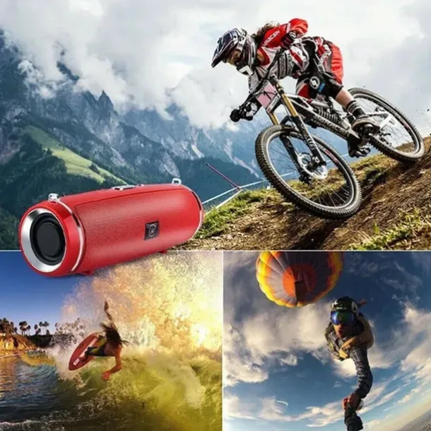 Clear Stereo Sound Professional IPX7 Waterproof Outdoor HIFI Column Speaker Wireless Bluetooth Speaker Subwoofer Sound Box Support FM Radio TF Mp3 Player