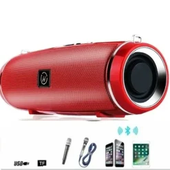 Clear Stereo Sound Professional IPX7 Waterproof Outdoor HIFI Column Speaker Wireless Bluetooth Speaker Subwoofer Sound Box Support FM Radio TF Mp3 Player