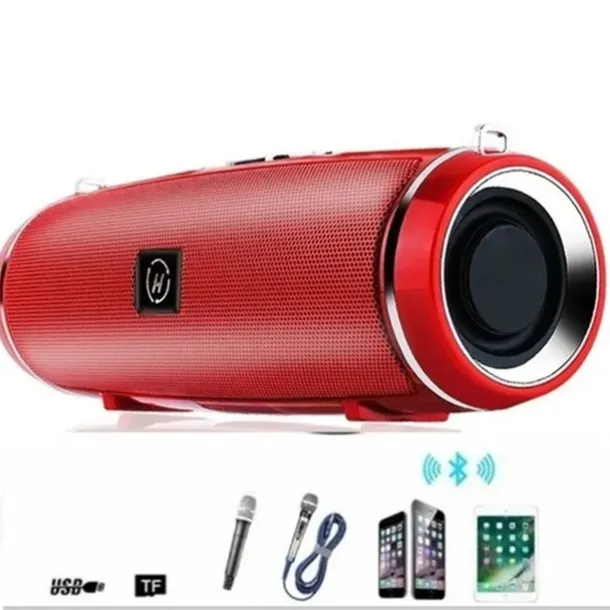 Clear Stereo Sound Professional IPX7 Waterproof Outdoor HIFI Column Speaker Wireless Bluetooth Speaker Subwoofer Sound Box Support FM Radio TF Mp3 Player