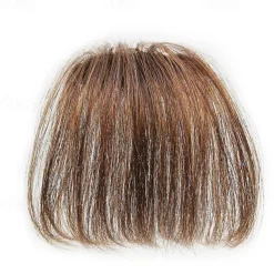Clip in Bangs - 100% Human Hair Wispy Bangs Clip in Hair Extensions, Black Air Bangs Fringe with Temples Hairpieces for Women Curved Bangs for Daily Wear
