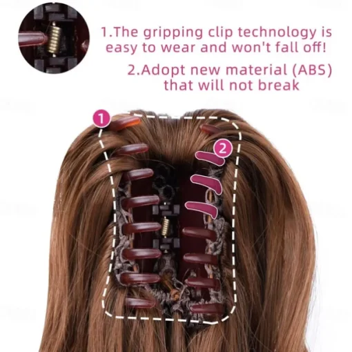 Clip in PonytailClip Claw Blonde Ponytails Extension Wavy 14 4.3 OZ Black Hair Extensions Synthetic SYXLCYGG Fake Hair pieces white Women Girl 12 16 20 Curly 22 Straight Fluffy&not Tangled
