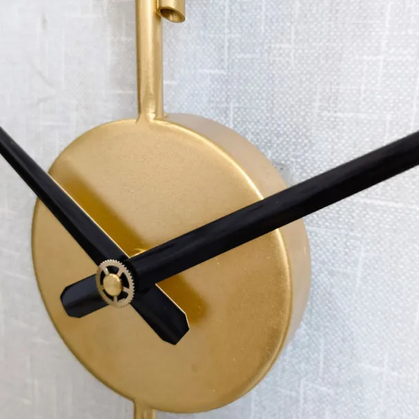 Clock Round Wall Clock Non Ticking Quartz Decorative Wall Watch Clock for Living Room Kitchen Home Office Black Golden 60 80 cm