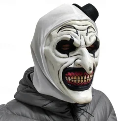 Clown Killer Clown Halloween Mask Jumpsuit Full Head Terrifier Scary Costume Kid's Adults' Men's Boys' Halloween Carnival Easy Halloween Costumes Dress Up