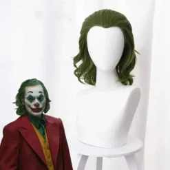 Clown Wig Green Wigs For Cosplay Wig Mens Boys Short Wavy Hair Wig For Party Halloween Wigs St.Patrick's Day Wigs