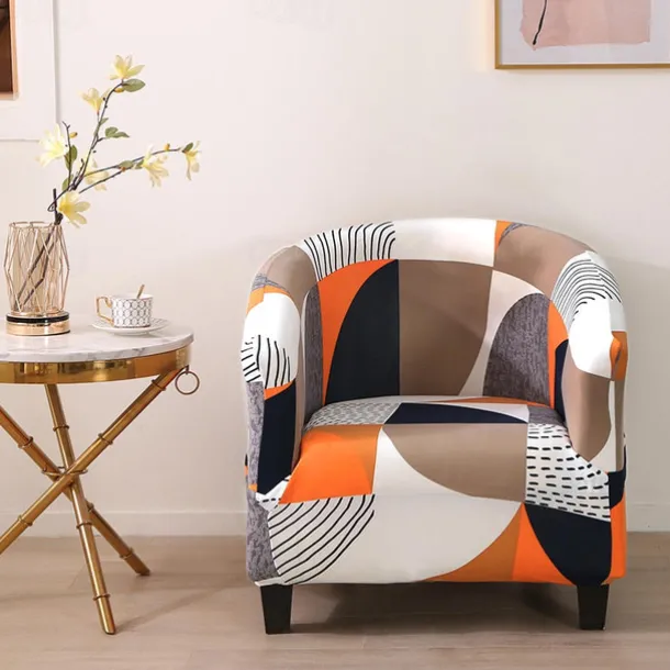 Club Chair Cover Barrel Chair Slipcover Stretch Tub Chair Slipcover, Arm Chair Sofa Cover For Dogs Pet,Washable Couch Furniture Protector Soft Durable