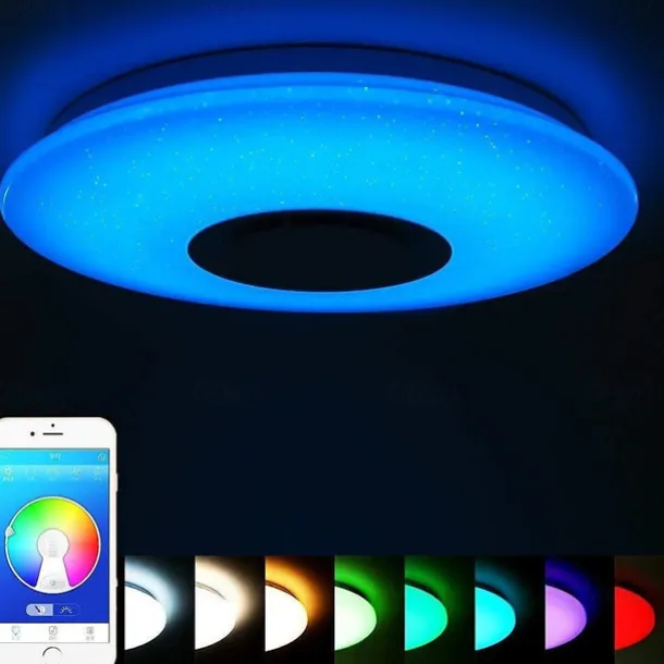 40cm Ceiling Light Bluetooth Music Absorption Dome Light LED Colorful Story Light Mobile phone smart APP Master Bedroom Light