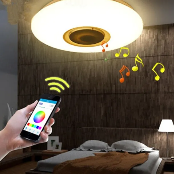 40cm Ceiling Light Bluetooth Music Absorption Dome Light LED Colorful Story Light Mobile phone smart APP Master Bedroom Light