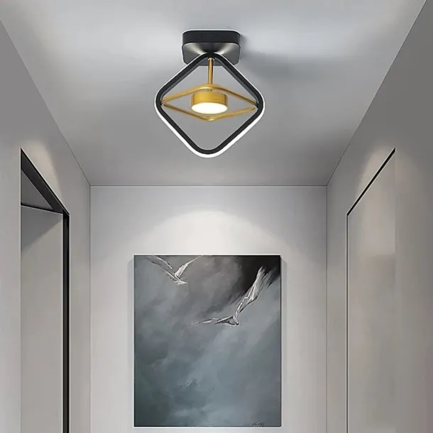24cm LED Ceiling Light Modern Nordic Round Square Geometric Shapes Porch Light Corridor Aisle Flush Mount Lights Metal Painted Finishes LED Modern 220-240V