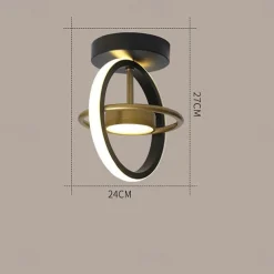 24cm LED Ceiling Light Modern Nordic Round Square Geometric Shapes Porch Light Corridor Aisle Flush Mount Lights Metal Painted Finishes LED Modern 220-240V