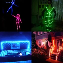 100CM LED Light Strips RGB Tiktok Lights TV Background atmosphere lamp USB 5V Black Waterproof 15W 5050 10mm with 17Key RF Controller DC 5V