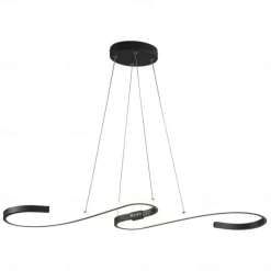 86cm LED Modern Pendant Light Fitting Island Ceiling Lighting Indoor Design Lamp Dining Table Chandelier Metal and Acrylic White Hanging Light Fixture for Living Room, Musical symbols