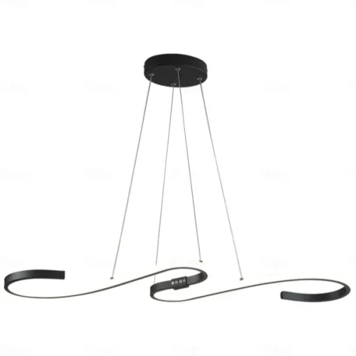 86cm LED Modern Pendant Light Fitting Island Ceiling Lighting Indoor Design Lamp Dining Table Chandelier Metal and Acrylic White Hanging Light Fixture for Living Room, Musical symbols