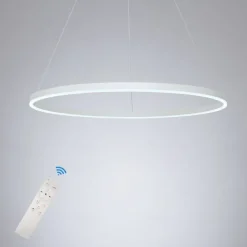 80CM LED Pendant Light Geometrical Circle Design Nordic Modern Simple for Dinning Room Bedroom Entry Aluminum Frame Acrylic Black White Gold Coffee 40W