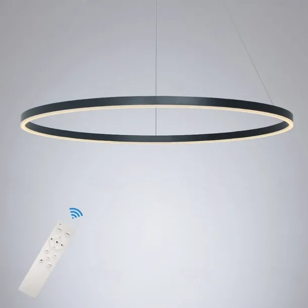 80CM LED Pendant Light Geometrical Circle Design Nordic Modern Simple for Dinning Room Bedroom Entry Aluminum Frame Acrylic Black White Gold Coffee 40W