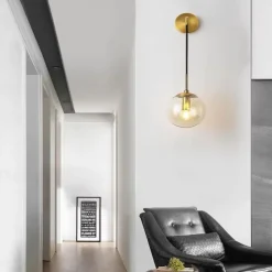 58cm LED Wall Lamps Creative Nordic Style Wall Sconces Spherical Design Vintage Bedroom Living room Hallway Staircase Glass Wall Light IP54 : 110-120V 220-240V