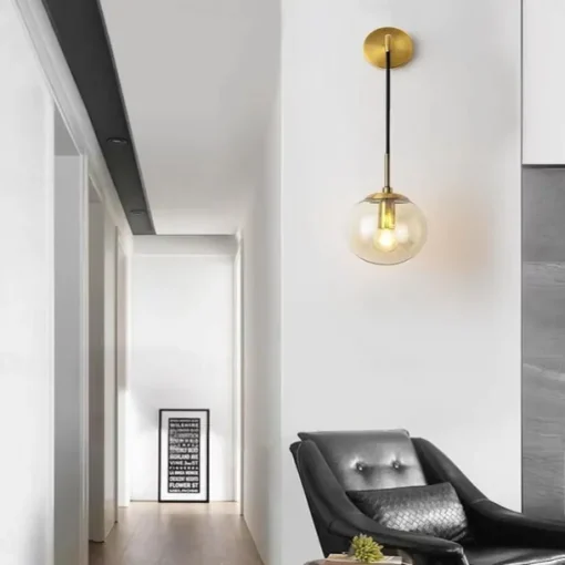 58cm LED Wall Lamps Creative Nordic Style Wall Sconces Spherical Design Vintage Bedroom Living room Hallway Staircase Glass Wall Light IP54 : 110-120V 220-240V