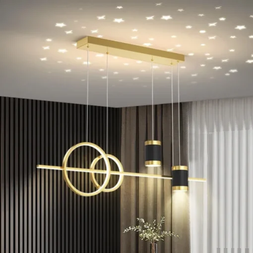 100cm 4-Light Dimmable Cluster Design LED Pendant Light Metal Artistic Style Novelty Painted Finishes Nordic Style Dining Room Bedroom Lights 110-240V
