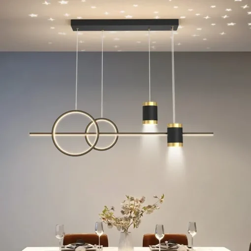 100cm 4-Light Dimmable Cluster Design LED Pendant Light Metal Artistic Style Novelty Painted Finishes Nordic Style Dining Room Bedroom Lights 110-240V