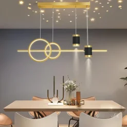 100cm 4-Light Dimmable Cluster Design LED Pendant Light Metal Artistic Style Novelty Painted Finishes Nordic Style Dining Room Bedroom Lights 110-240V