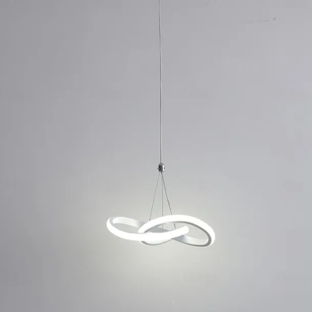 22cm 1-Light 15W Mini Pendant Light LED Ambient Lamp Aluminum Black White Painted for Living Room Bedroom Dining Room Warm White / White