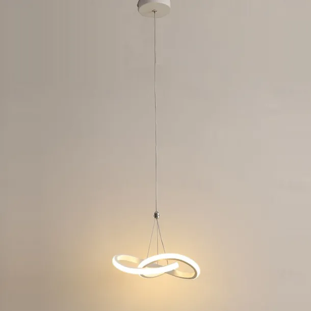 22cm 1-Light 15W Mini Pendant Light LED Ambient Lamp Aluminum Black White Painted for Living Room Bedroom Dining Room Warm White / White