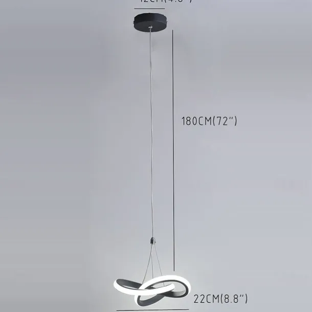 22cm 1-Light 15W Mini Pendant Light LED Ambient Lamp Aluminum Black White Painted for Living Room Bedroom Dining Room Warm White / White