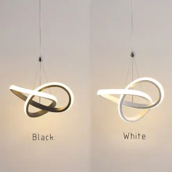 22cm 1-Light 15W Mini Pendant Light LED Ambient Lamp Aluminum Black White Painted for Living Room Bedroom Dining Room Warm White / White