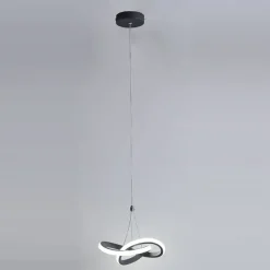 22cm 1-Light 15W Mini Pendant Light LED Ambient Lamp Aluminum Black White Painted for Living Room Bedroom Dining Room Warm White / White