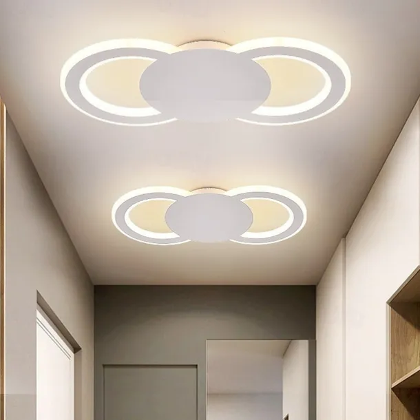 35cm New LED Ceiling Light Modern Black White Porch Lamp Corridor Lamp Bedroom Living Room Lamp Modern Simple Creative Wall Lamp Study Lamp Balcony Multi Purpose Lamp