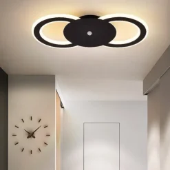 35cm New LED Ceiling Light Modern Black White Porch Lamp Corridor Lamp Bedroom Living Room Lamp Modern Simple Creative Wall Lamp Study Lamp Balcony Multi Purpose Lamp