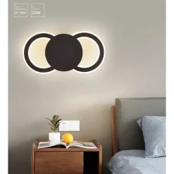 35cm New LED Ceiling Light Modern Black White Porch Lamp Corridor Lamp Bedroom Living Room Lamp Modern Simple Creative Wall Lamp Study Lamp Balcony Multi Purpose Lamp
