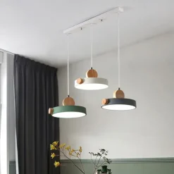 50cm Pendant Light Cluster Design Line Design Geometric Shapes Pendant Light Metal Artistic Style Modern Style Metal Painted Finishes LED Nordic Style 85-265V