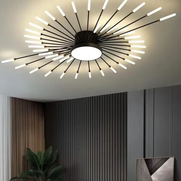 128cm Single Design Ceiling Lights Metal LED Nordic Style 110-240 V
