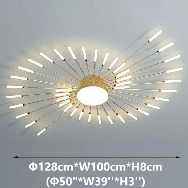 128cm Single Design Ceiling Lights Metal LED Nordic Style 110-240 V