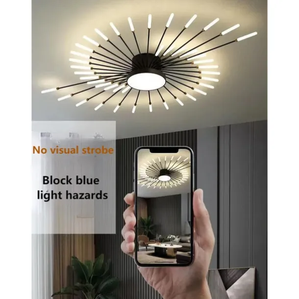 128cm Single Design Ceiling Lights Metal LED Nordic Style 110-240 V