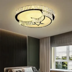 50cm Unique Design Ceiling Lights Stainless Steel Electroplated Modern 220-240V